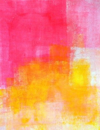 Pink and Yellow Abstract Art Painting